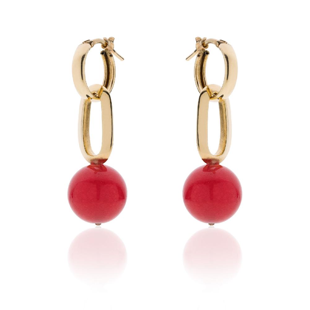 Unoaerre Orecchini con perla rossa | UNOAERRE Gioielli Lightning offer