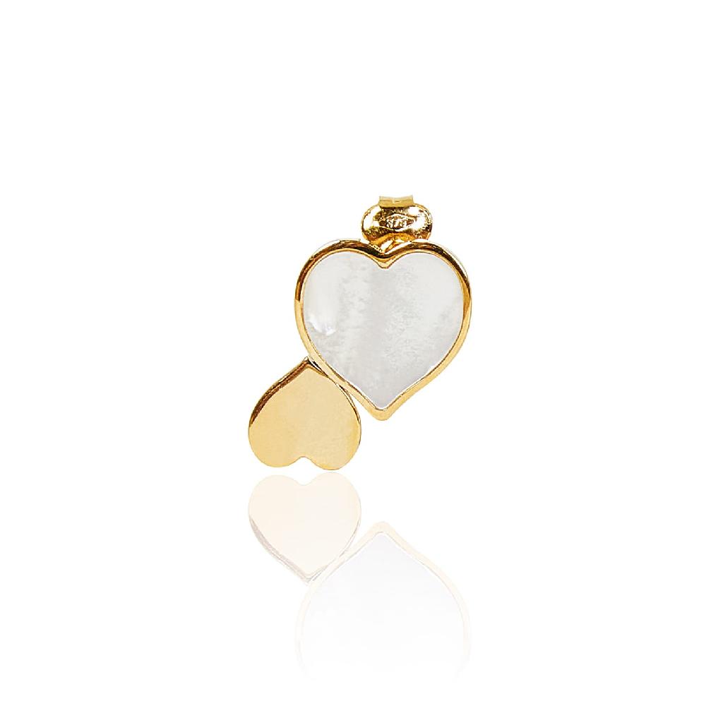 Unoaerre Orecchini in oro con cuori e madreperla | UNOAERRE Gioielli Offerte speciali