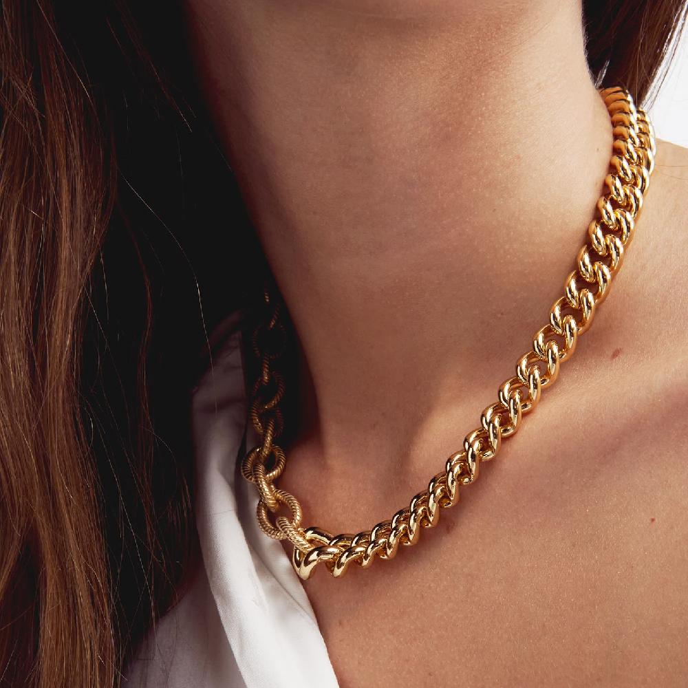 Unoaerre Collana in bronzo dorato grumetta | UNOAERRE Gioielli Sottocosto