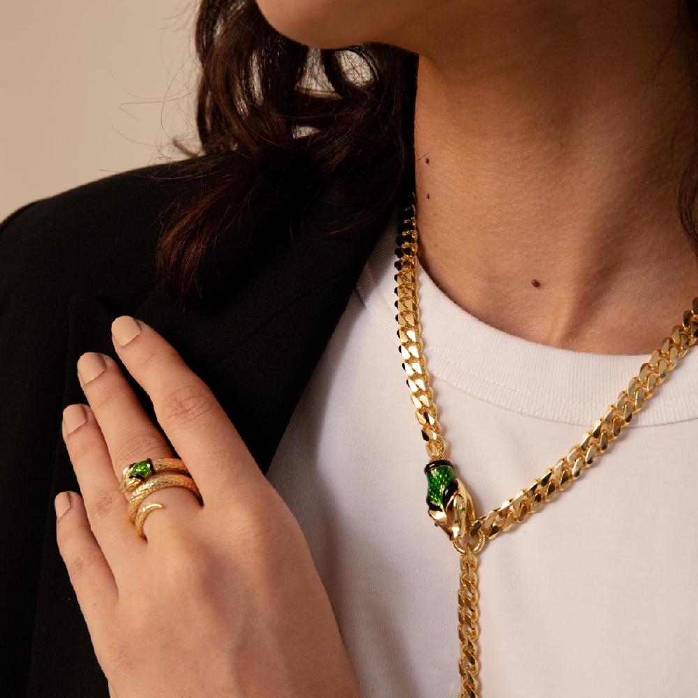 Unoaerre Collana donna grumetta con serpente smaltato | UNOAERRE Gioielli Novità