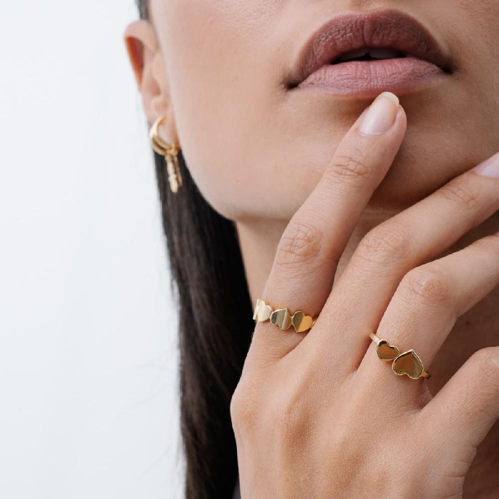 Unoaerre Anello in oro con cuore grande e piccolo | UNOAERRE Gioielli Ultimi due giorni