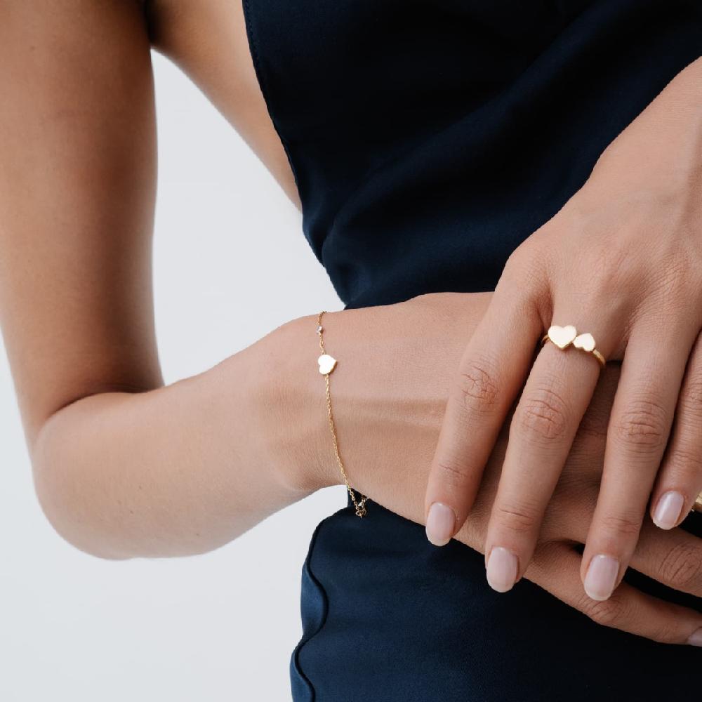Unoaerre Anello in oro con cuore grande e piccolo | UNOAERRE Gioielli Ultimi due giorni