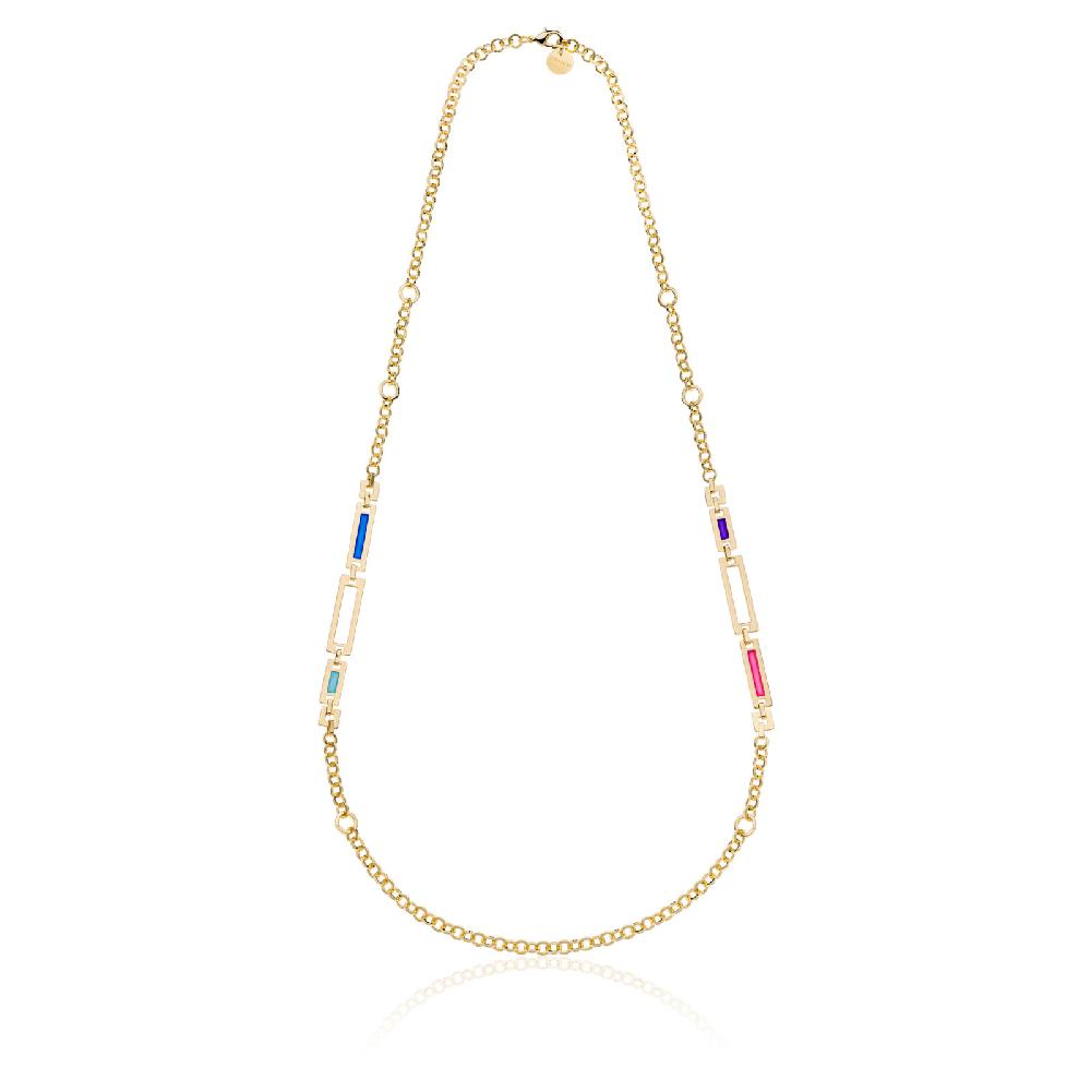Unoaerre Collana lunga con smalto colorato | UNOAERRE Gioielli