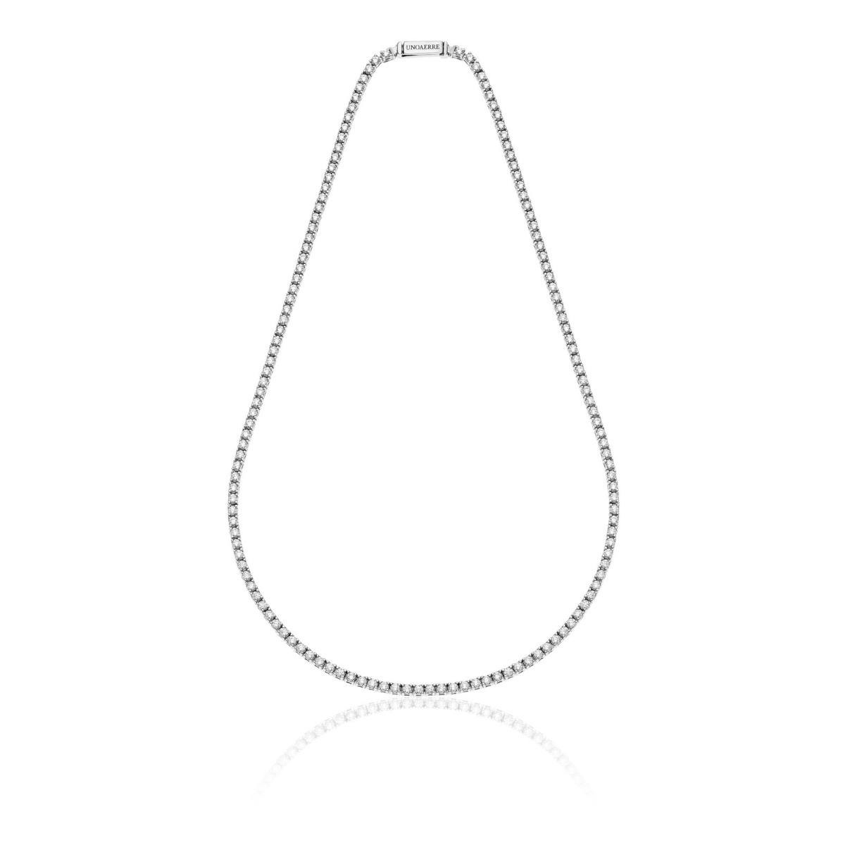 Unoaerre Collana tennis in argento rodiato con cubic zirconia | UNOAERRE Gioielli Prezzo Ridotto