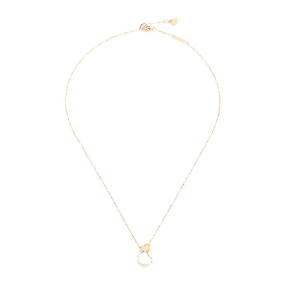 Unoaerre Collana in oro con cuori in oro e madreperla | UNOAERRE Gioielli Novità