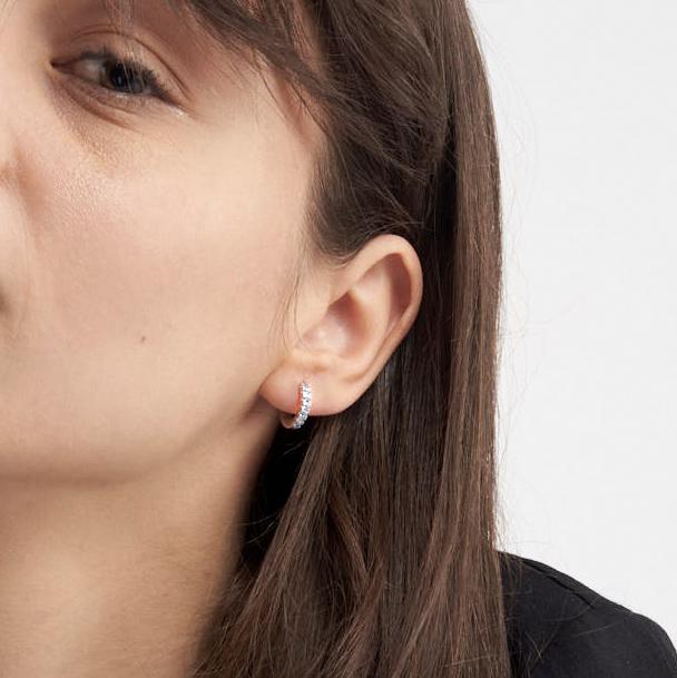 Unoaerre Orecchini in argento con zirconia cubica azzurro | UNOAERRE Gioielli Nuova
