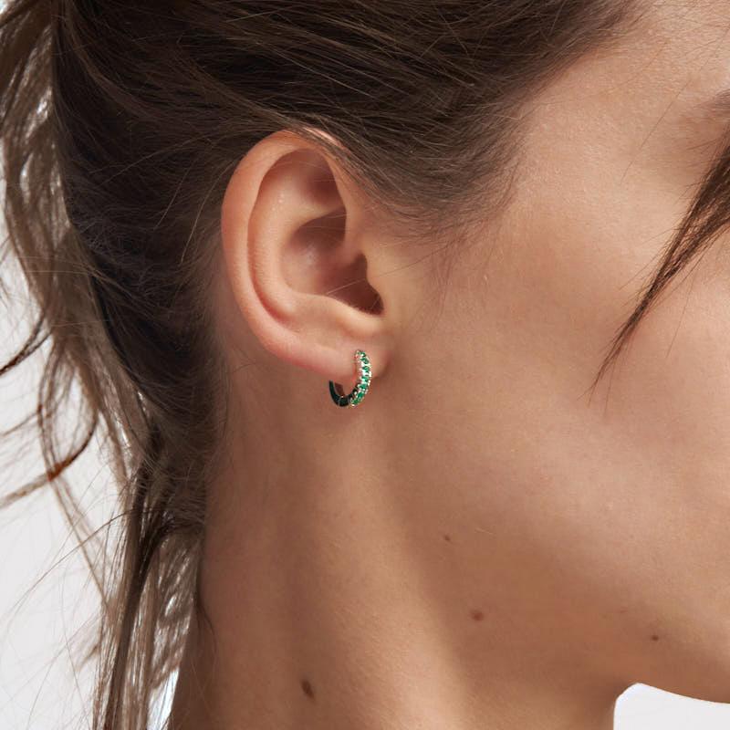 Unoaerre Orecchini in argento con zirconia cubica verde | UNOAERRE Gioielli Moda