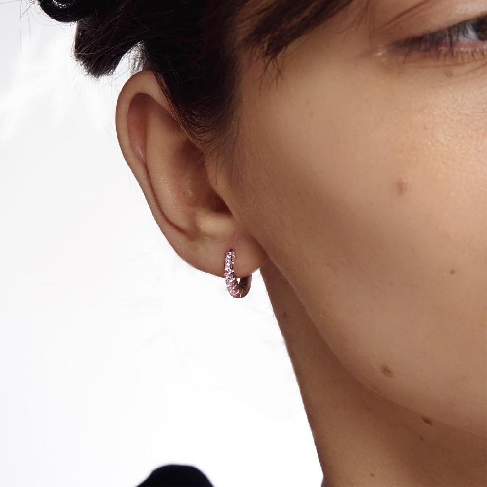 Unoaerre Orecchini in argento con cubic zirconia rosa | UNOAERRE Gioielli Spedizione gratuita