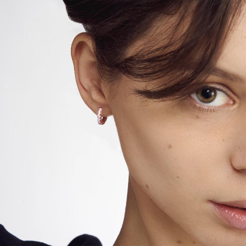 Unoaerre Orecchini in argento con cubic zirconia rosa | UNOAERRE Gioielli Spedizione gratuita