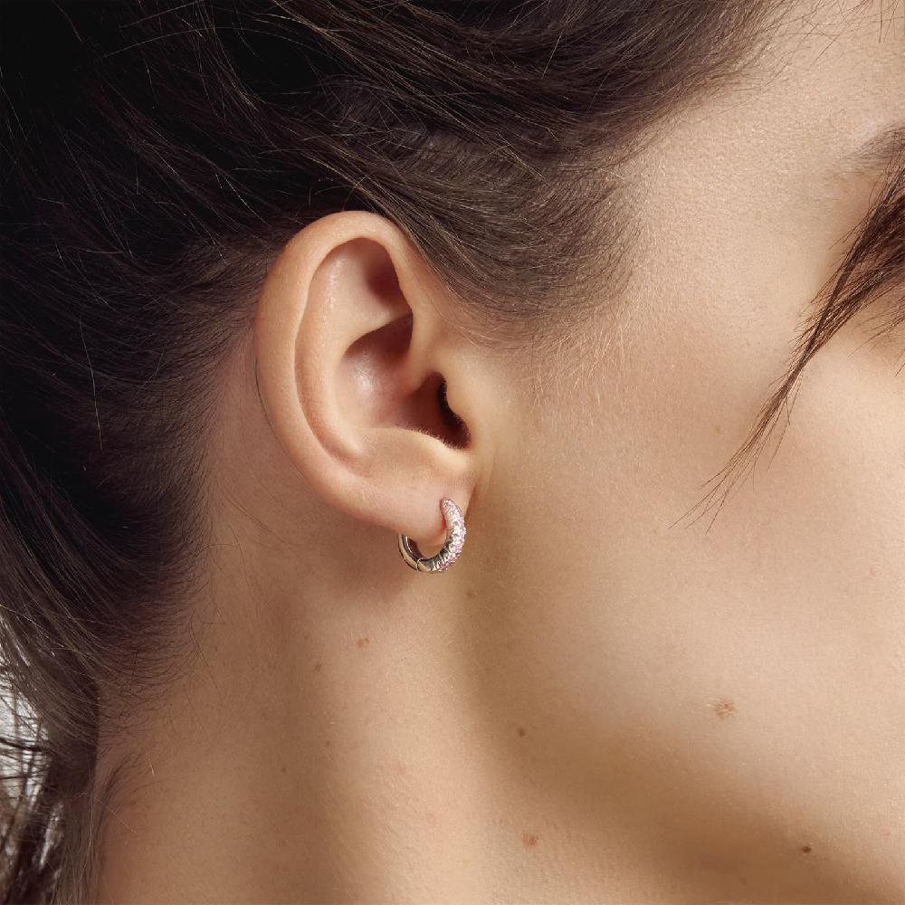 Unoaerre Orecchini in argento con cubic zirconia rosa | UNOAERRE Gioielli Spedizione gratuita