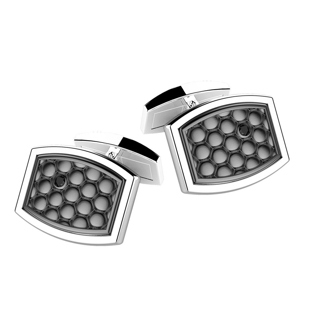 Zancan Gemelli Zancan in argento con pietra nera Vendita