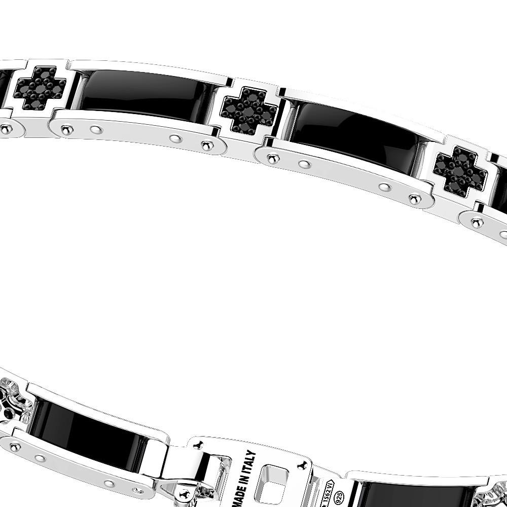 Zancan Bracciale Zancan in argento e ceramica con pietre Vendita