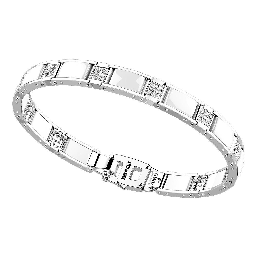 Zancan Bracciale Zancan in argento e ceramica con pietre Soddisfazione Garantita
