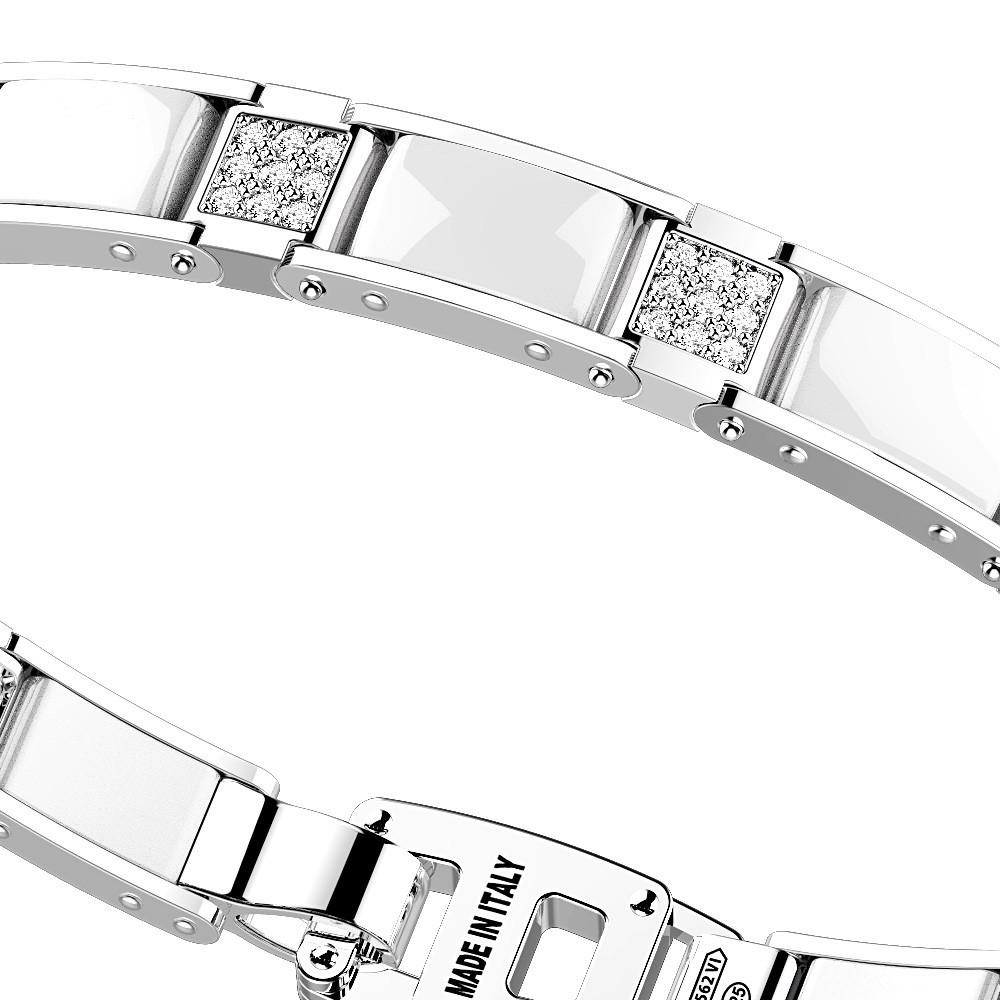 Zancan Bracciale Zancan in argento e ceramica con pietre Soddisfazione Garantita