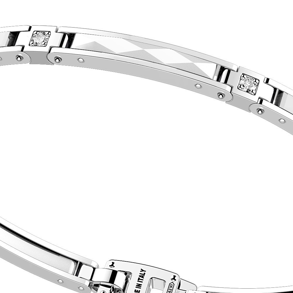 Zancan Bracciale Zancan in argento e ceramica con pietre Acquista Ora