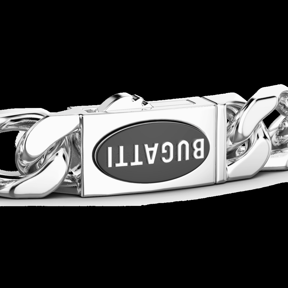 Zancan Bracciale Bugatti groumette in argento 925 con targa centrale Affare Del Giorno