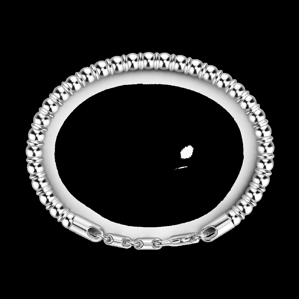 Zancan Bracciale Zancan morbido in argento a sfere Outlet