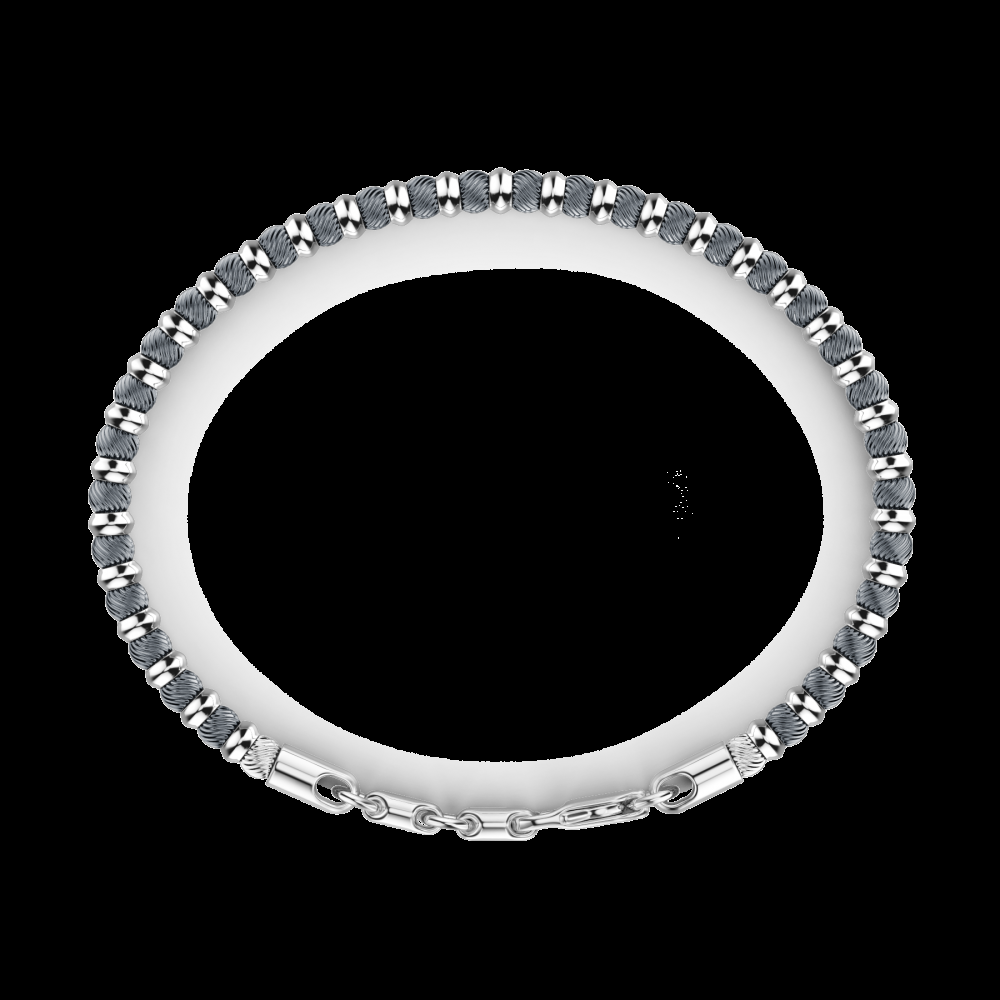 Zancan Bracciale Zancan morbido in argento a sfere In Saldo