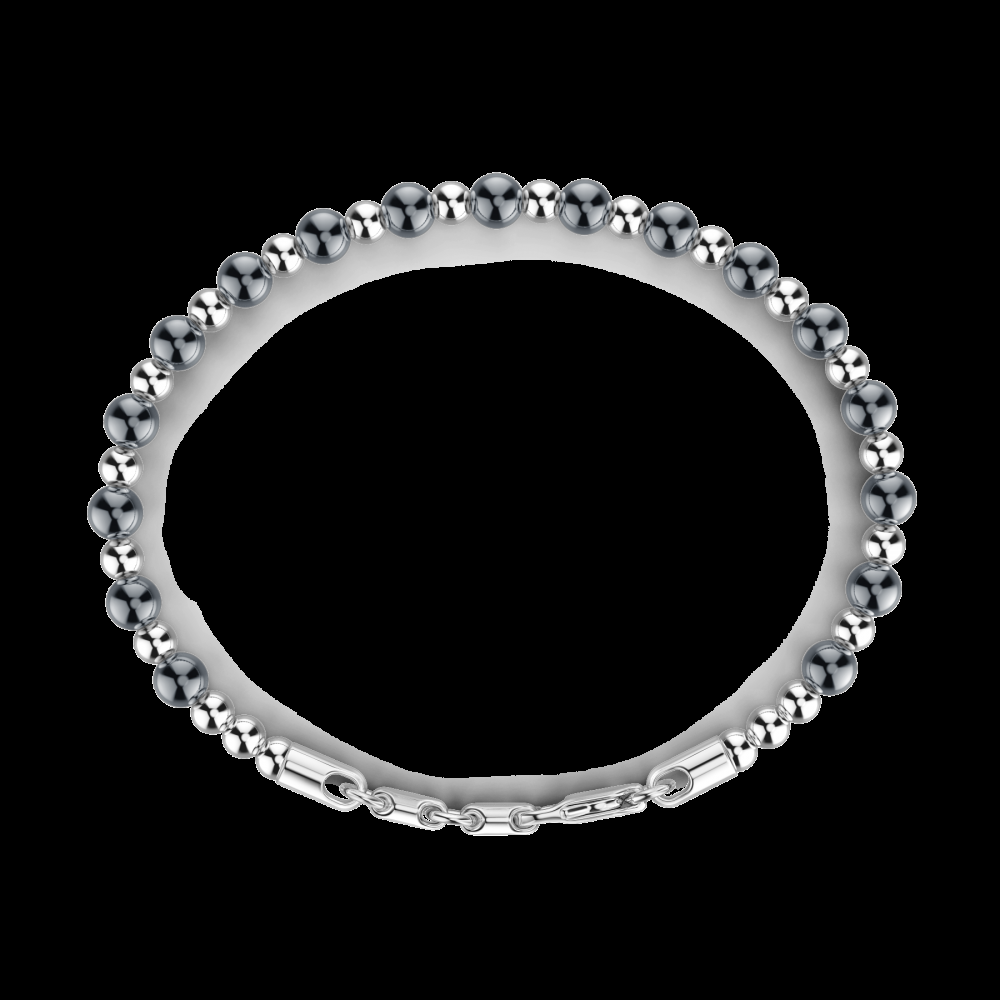 Zancan Bracciale Zancan morbido in argento a sfere Nuova