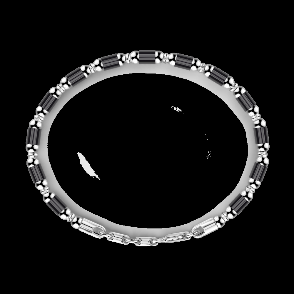 Zancan Bracciale Zancan morbido in argento a sfere ed elementi tubolari Novità