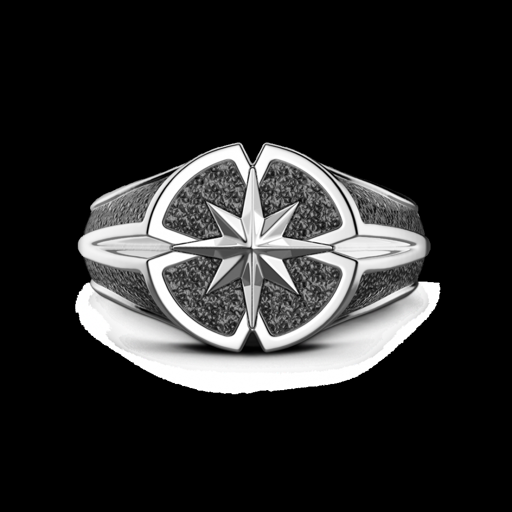 Zancan Anello Zancan in argento con rosa dei venti Shopping Online