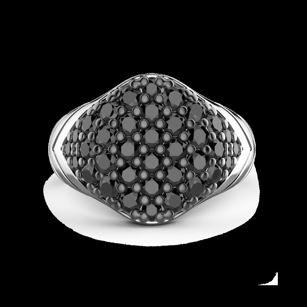 Zancan Anello Zancan in argento con pietre nere Offerta