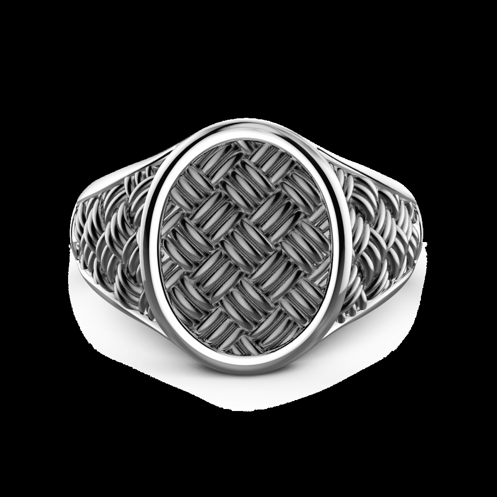 Zancan Anello chevalier Zancan in argento brunito Online
