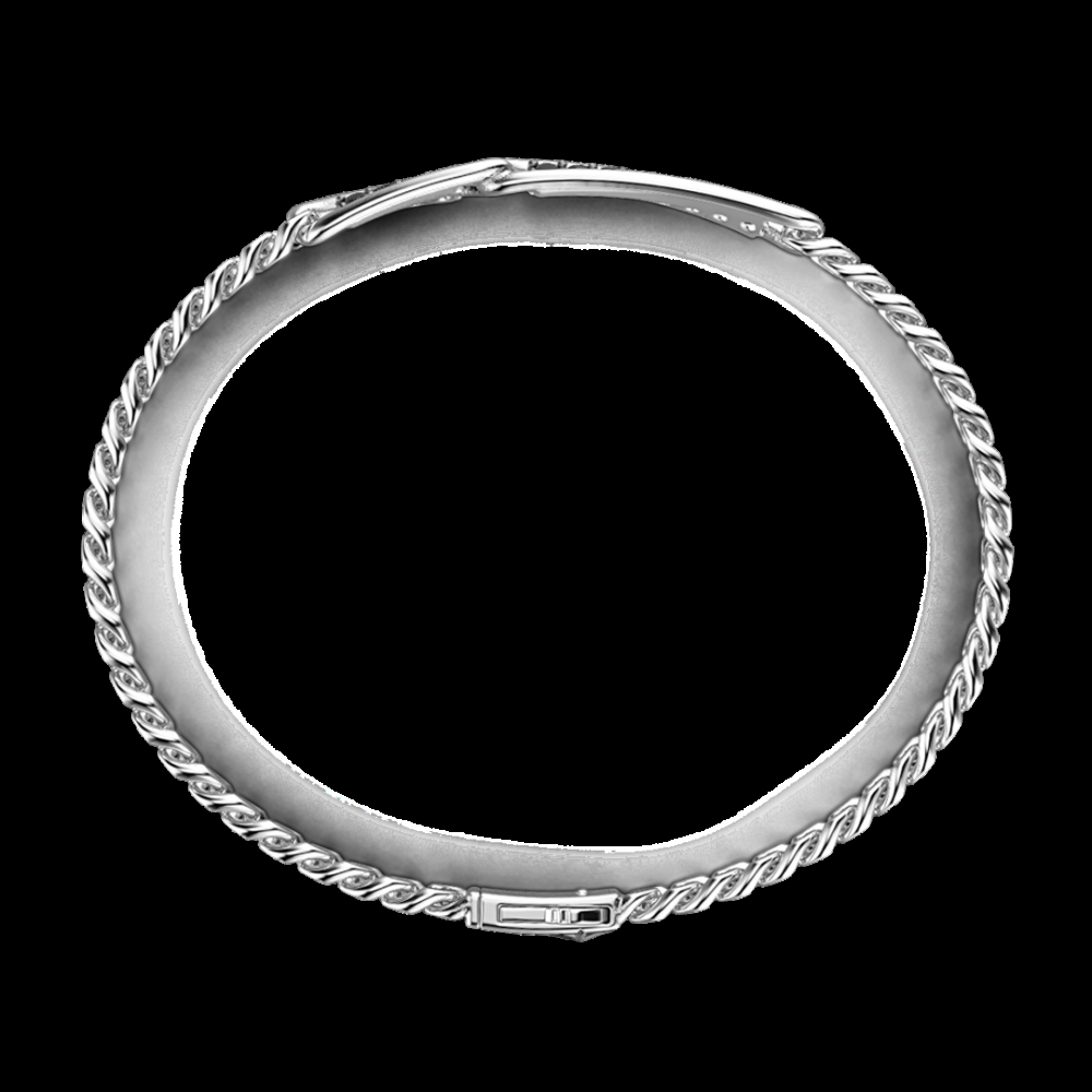 Zancan Bracciale grumetta Zancan in argento con pietre nere Outlet