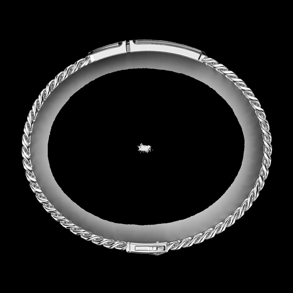 Zancan Bracciale grumetta Zancan in argento con targa e pietra nera Saldi
