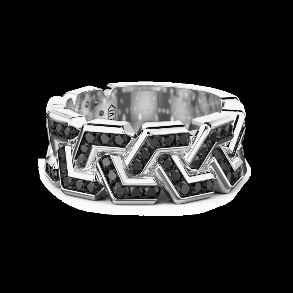 Zancan Anello a fascia Zancan in argento con pietre Italy