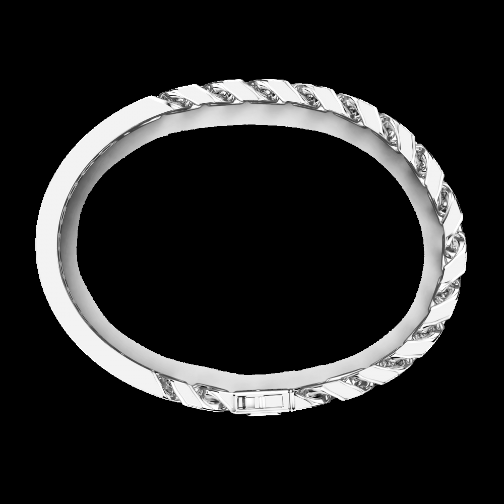 Zancan Bracciale Zancan a schiava rigida e grumette morbida in argento con pietre Promozione