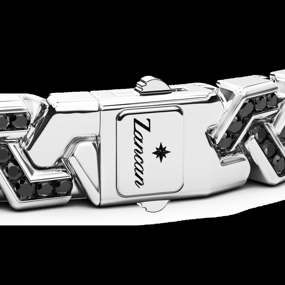 Zancan Bracciale Zancan solo maglia in argento con pietre Pezzi Unici