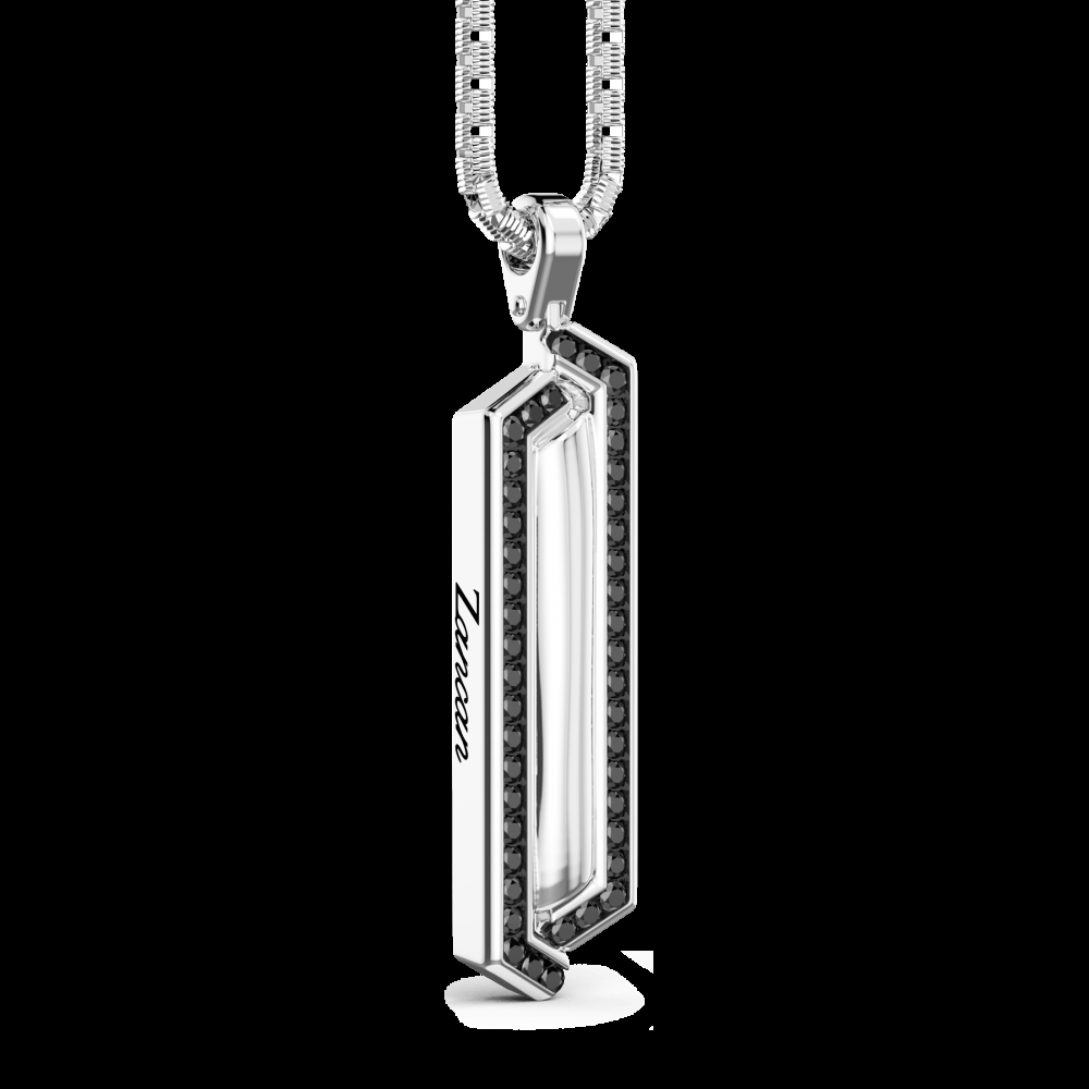 Zancan Collana Zancan in argento con pendente a targa e pietre Qualità Garantita