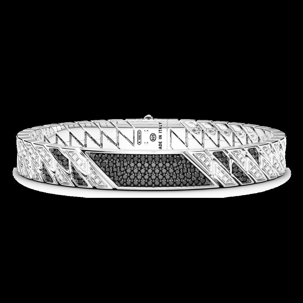 Zancan Bracciale Zancan in argento con pietre e targa centrale Fino Al -60%