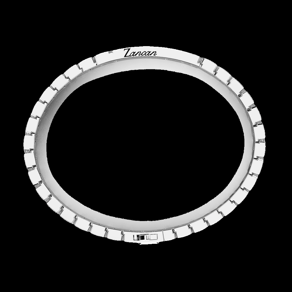 Zancan Bracciale Zancan in argento con pietre e targa centrale Fino Al -60%