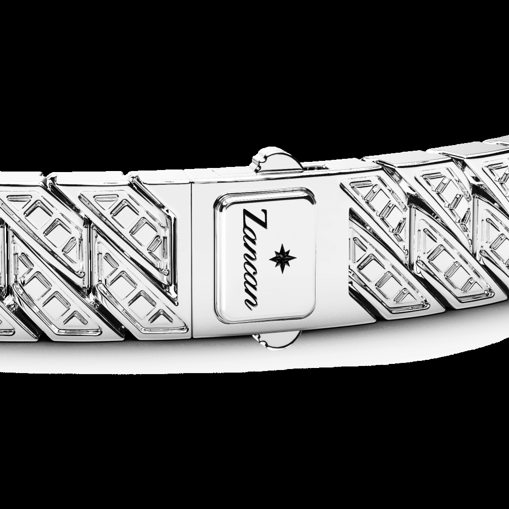 Zancan Bracciale Zancan in argento con pietre e targa centrale Fino Al -60%