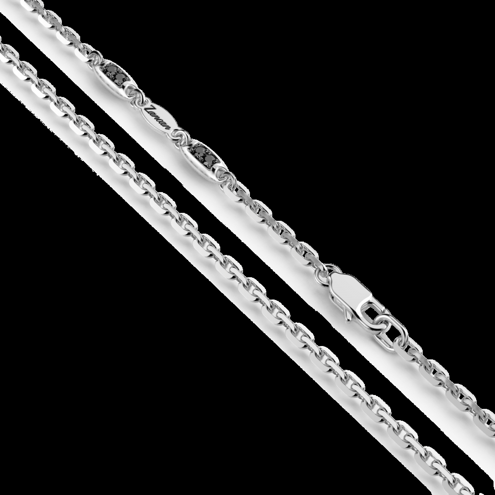 Zancan Collana Zancan in argento con pendente a croce e pietre nere Shopping Online
