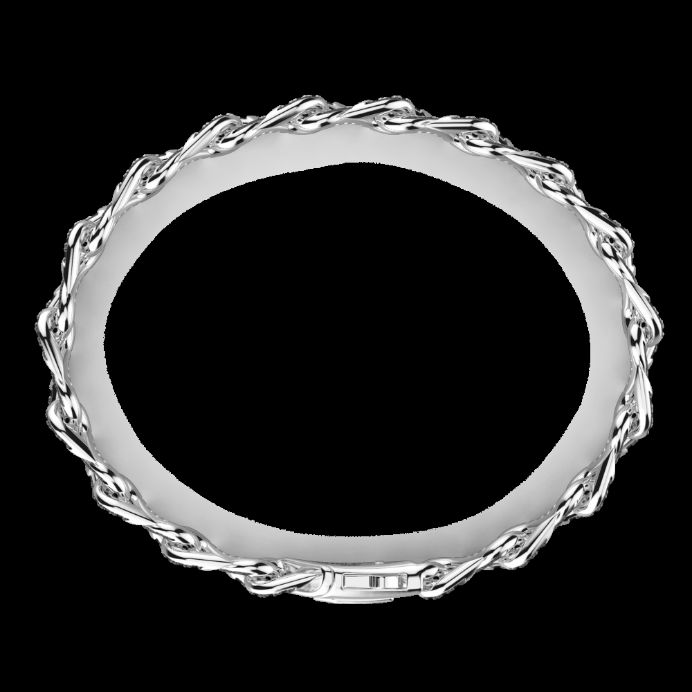 Zancan Bracciale solo maglia Zancan in argento con pietre nere Convenienza