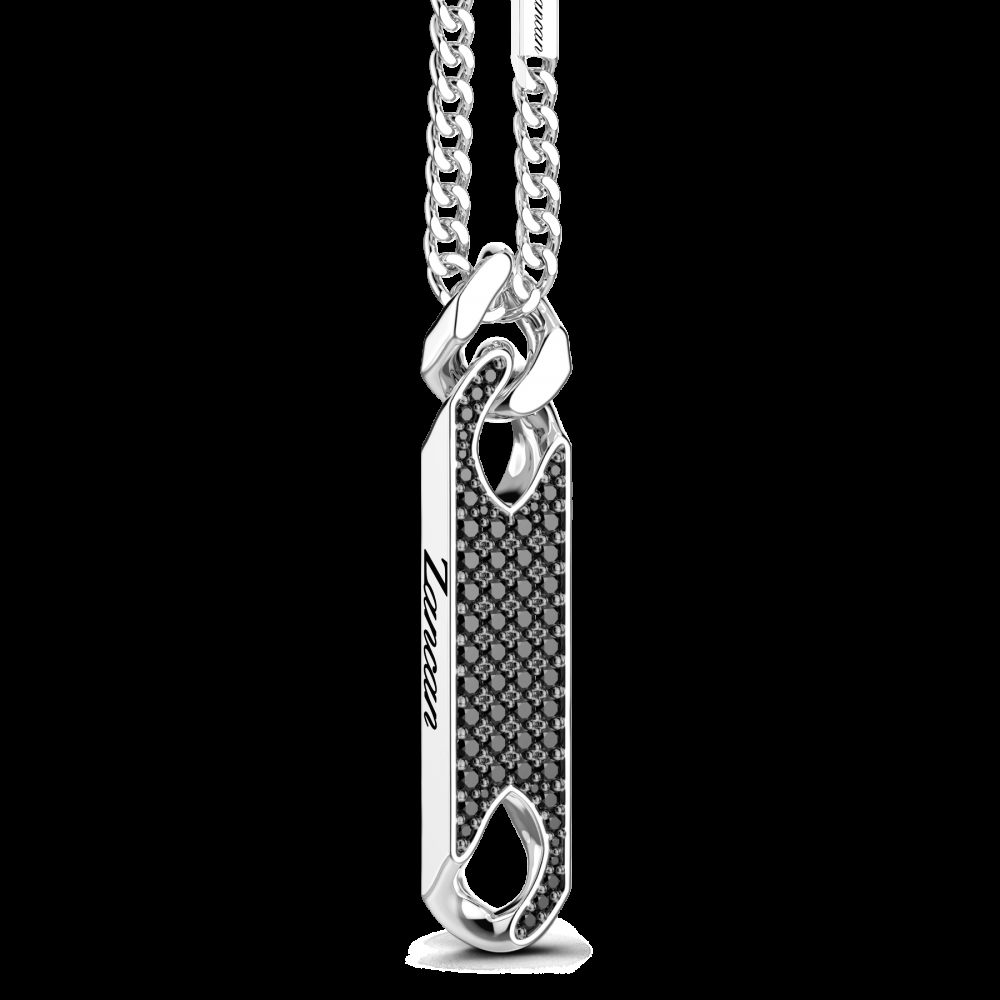 Zancan Collana Zancan in argento con pendente a targa e pietre Novità