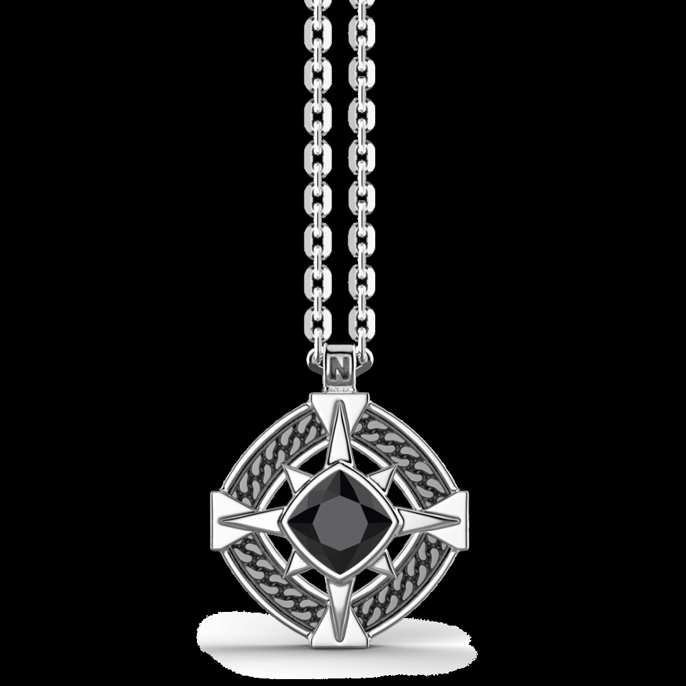 Zancan Collana in argento con onice sul pendente Sconto