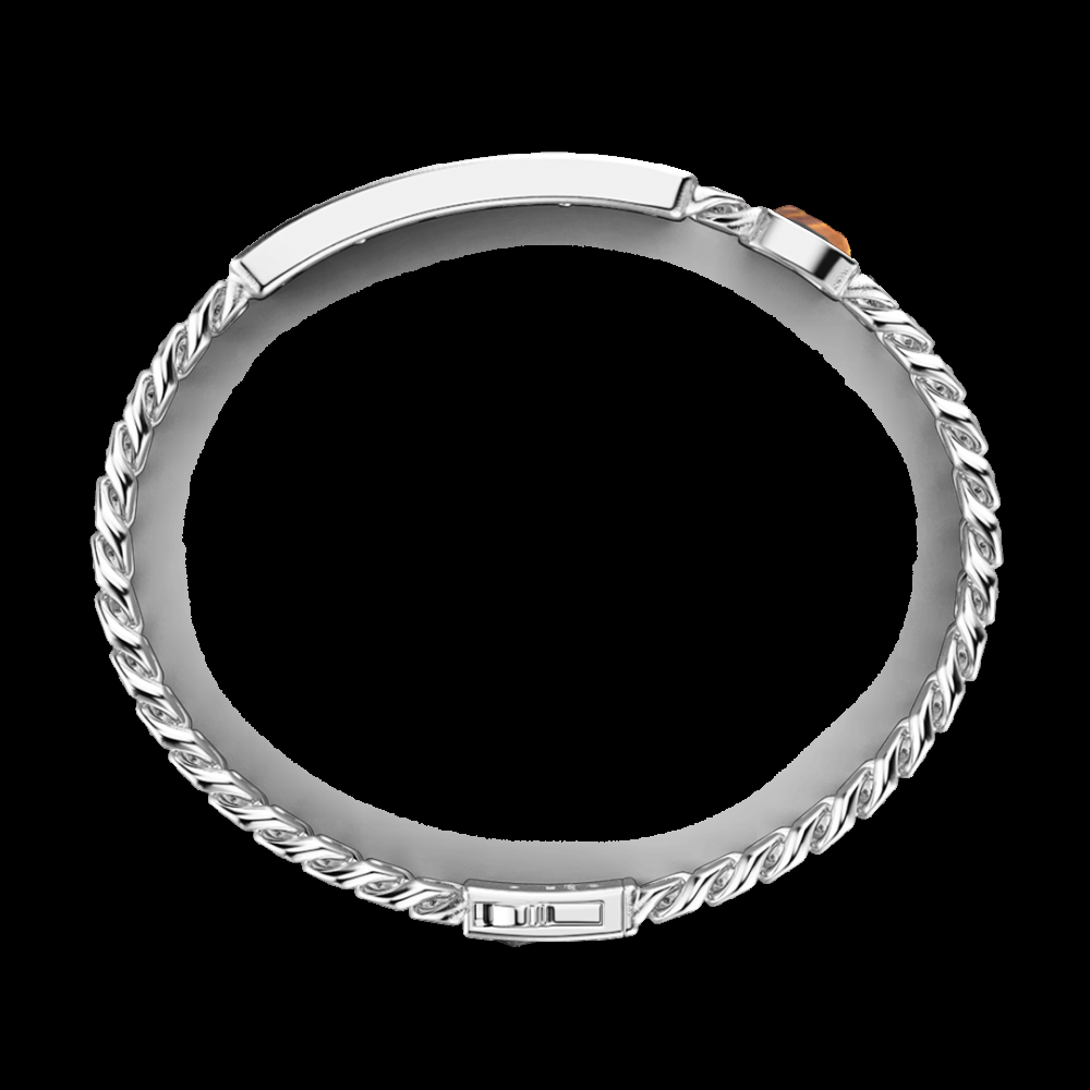 Zancan Bracciale a grumetta Zancan con targa e pietra occhio di tigre Offerta