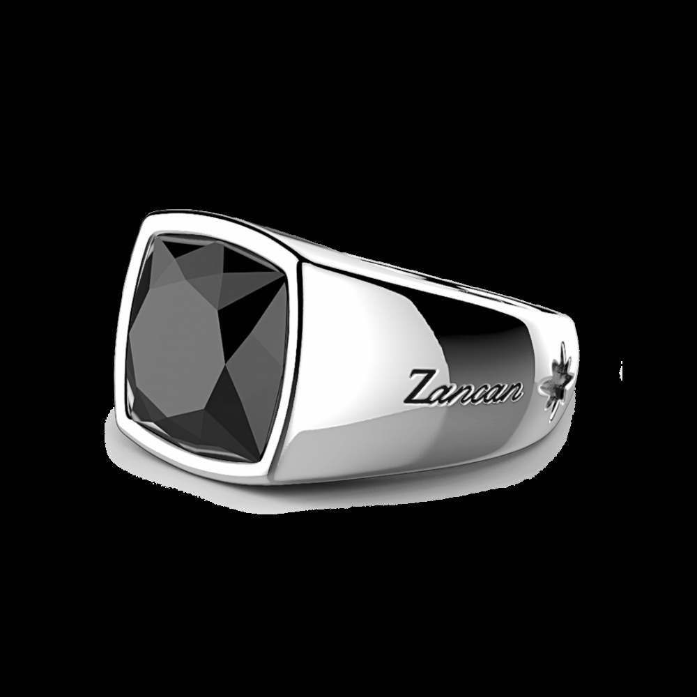 Zancan Anello in argento con grande onice naturale Moda