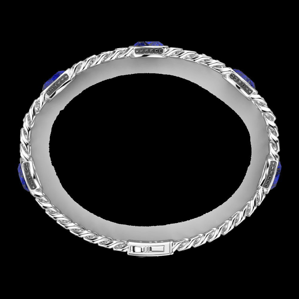 Zancan Bracciale a grumetta Zancan in argento con pietre blu Vendita