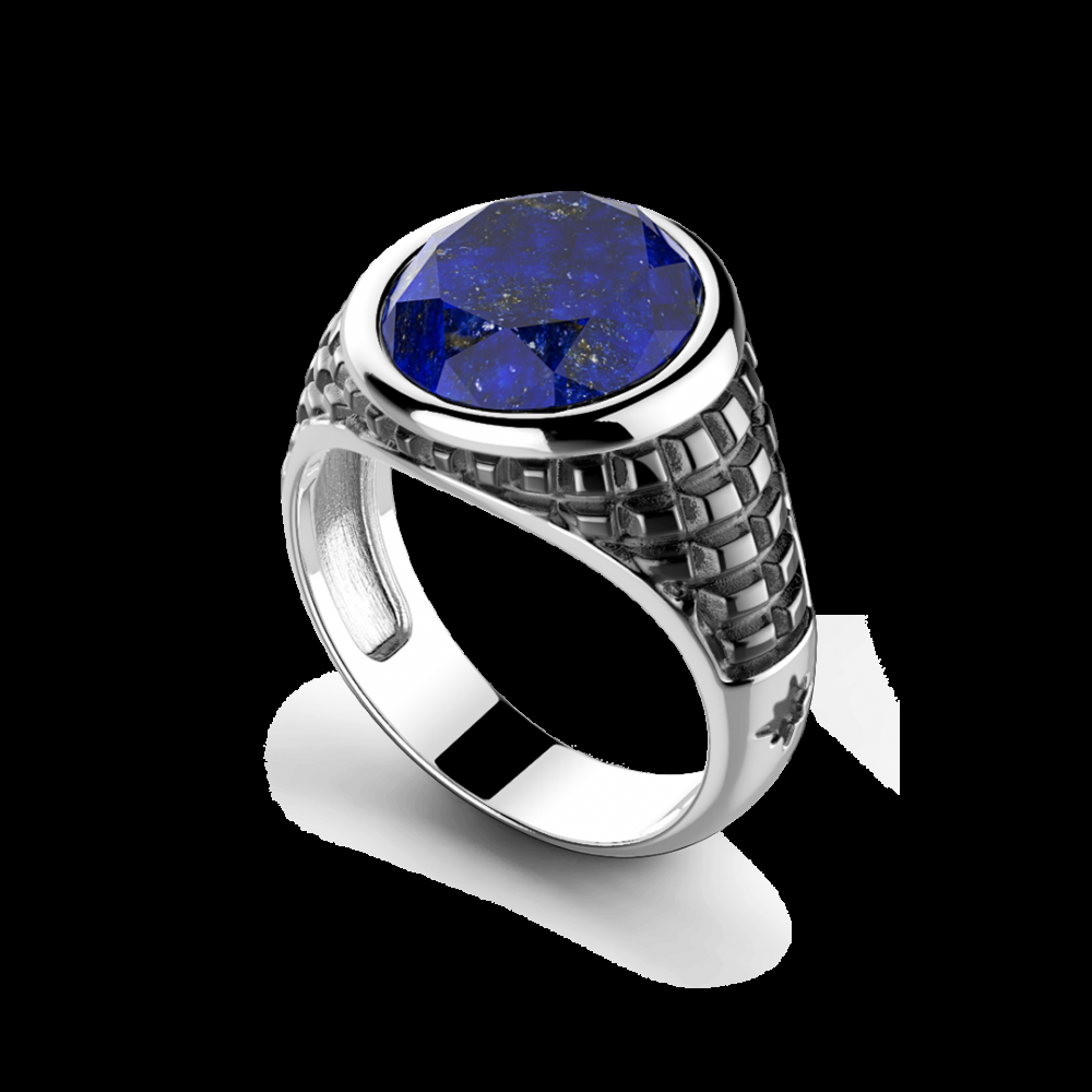 Zancan Anello Zancan in argento con pietra blu Promozione