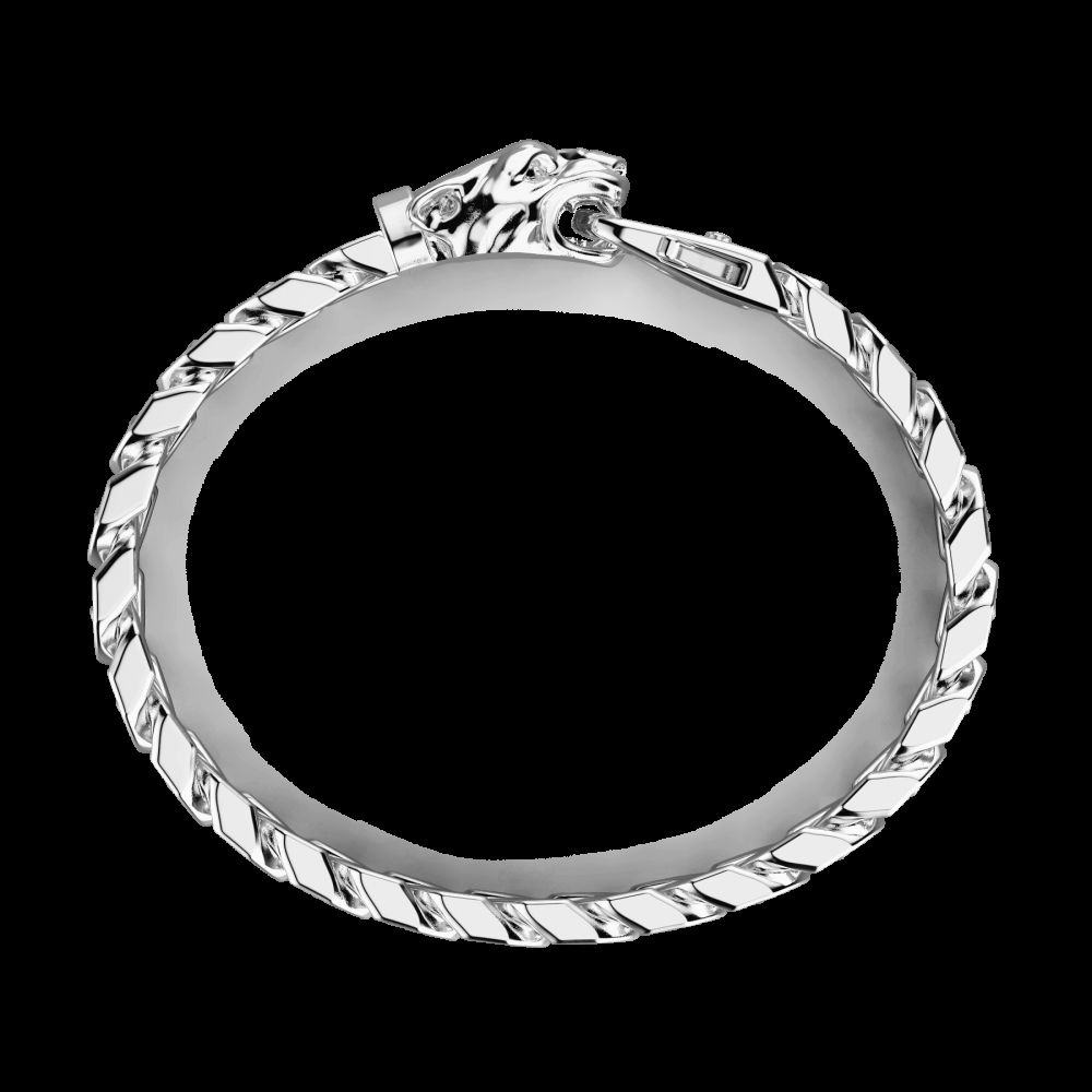 Zancan Bracciale a grumetta Zancan in argento con chiusura a testa di pantera Spedizione Gratuita