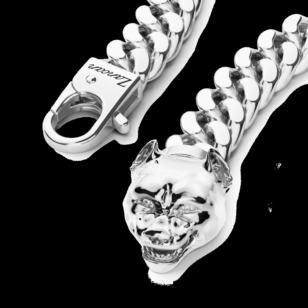 Zancan Bracciale a grumetta Zancan in argento con chiusura a testa di pitbull Soddisfazione Garantita