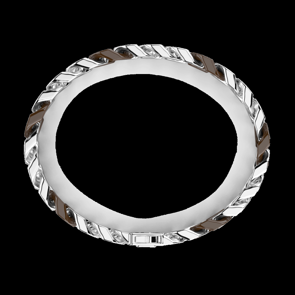 Zancan Bracciale a grumette Zanca in argento e ceramica con maglie smaltate Consegna Veloce