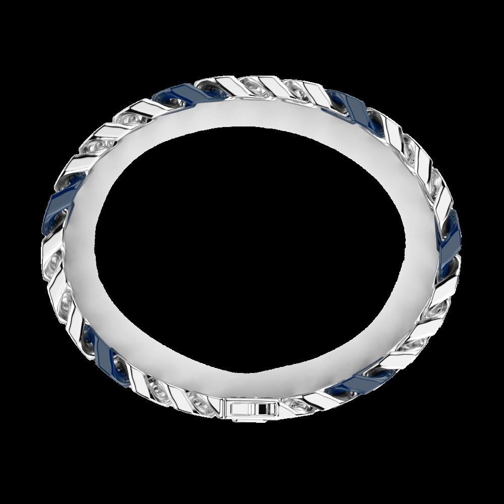 Zancan Bracciale a grumette Zanca in argento e ceramica con maglie smaltate Promozione Limitata