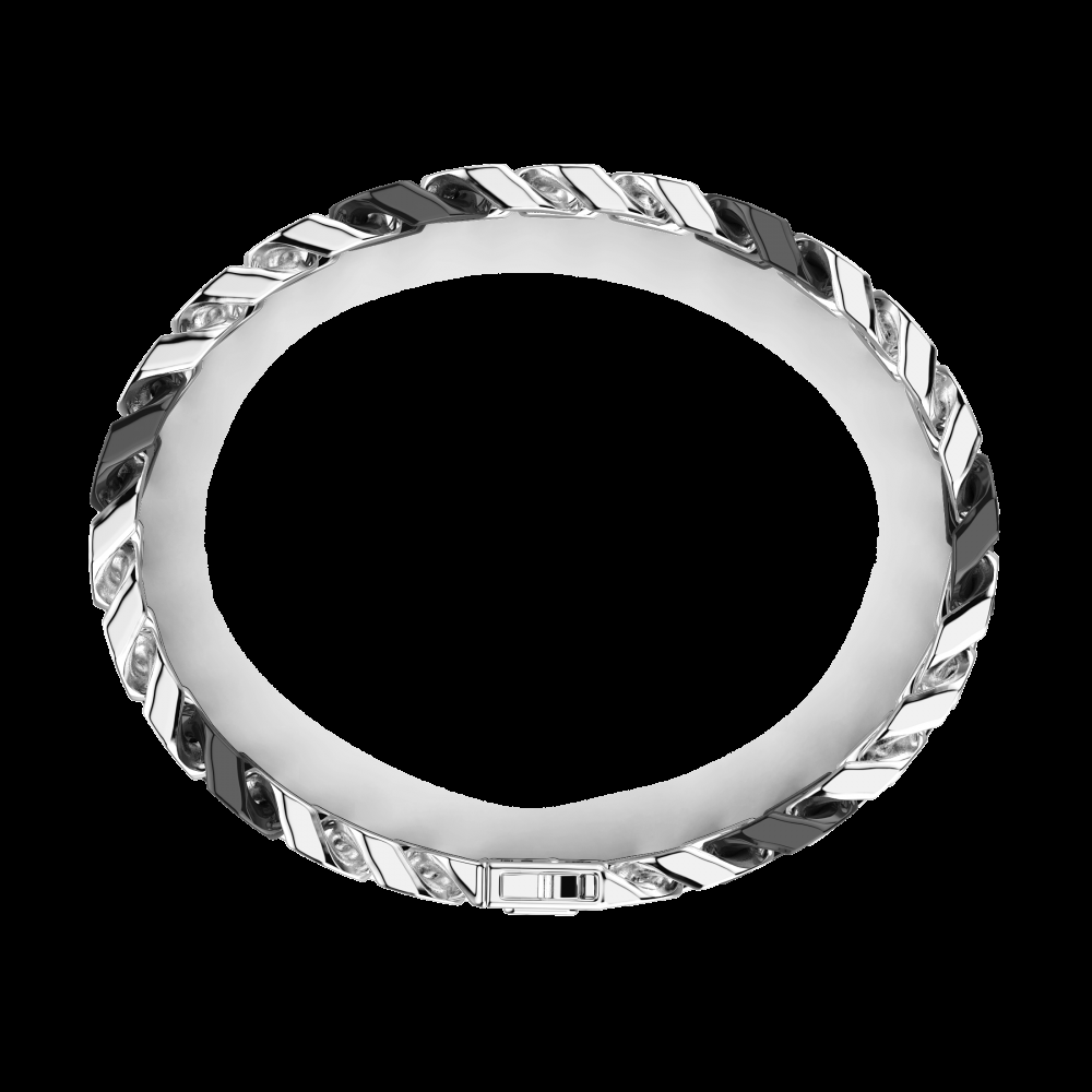 Zancan Bracciale a grumette Zanca in argento e ceramica con maglie smaltate Fino Al -60%