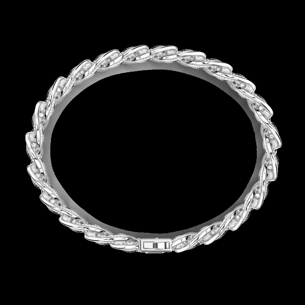 Zancan Bracciale a grumetta Zancan in argento con finitura striata Novità